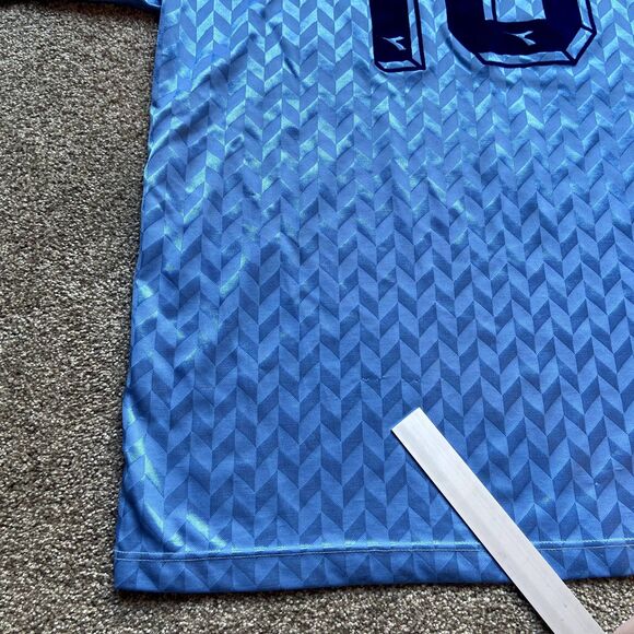 RARE VINTAGE 90S IFA DIADORA ISRAEL SOCCER JERSEY #10 BLUE COLLARED SIZE XL - Picture 10 of 10